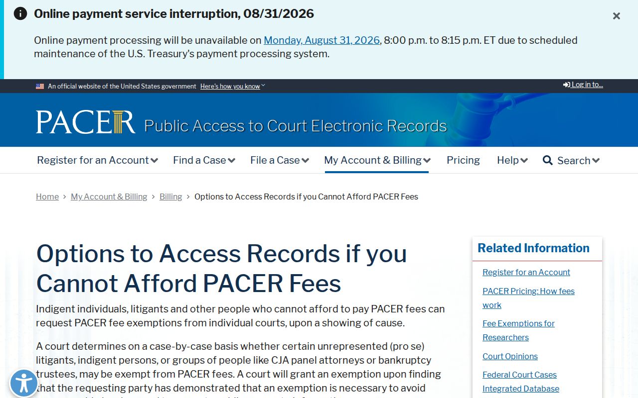 Amite County court records PACER waiver and courthouse access information
