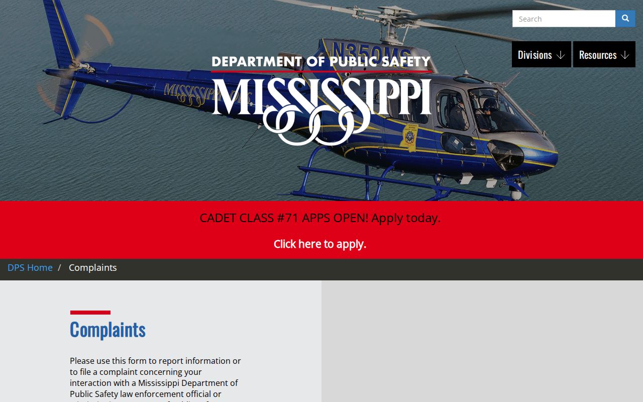 Amite County traffic court records DPS citation court fallback source